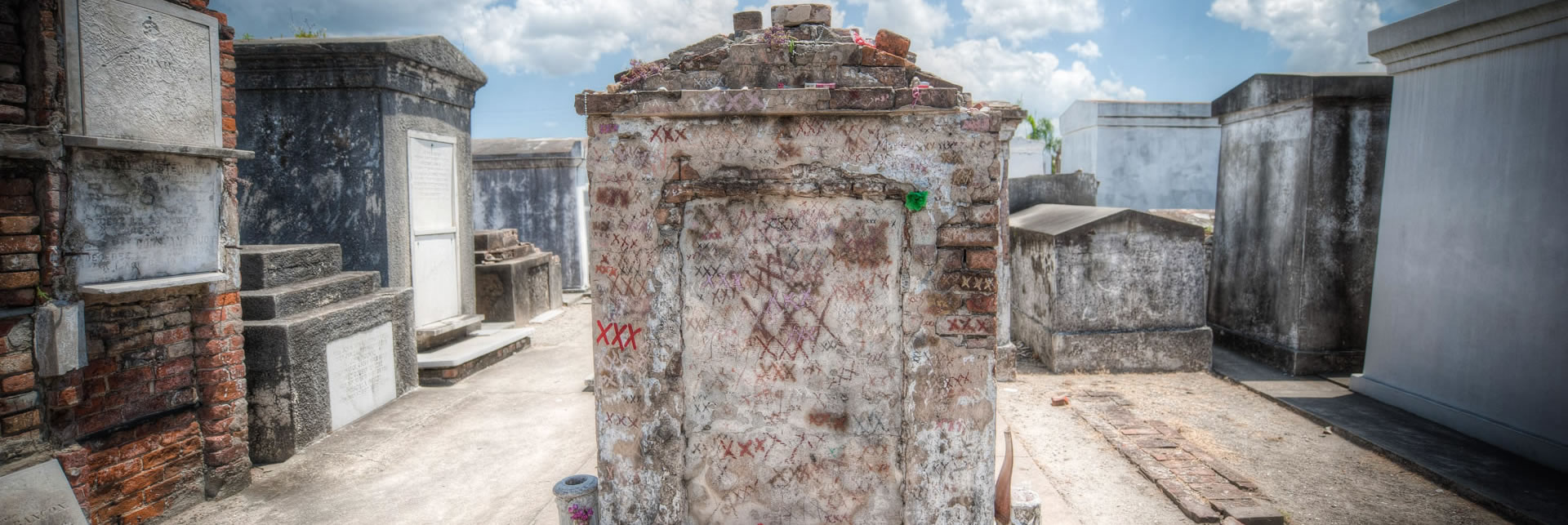 One of the tombs in St. Louis Cemetery Number One