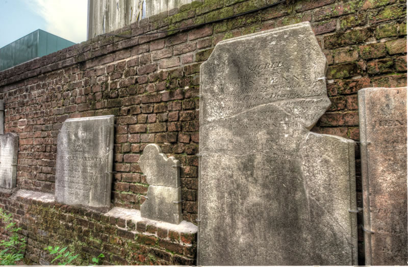rorken headstones in Colonial Park Cemetery