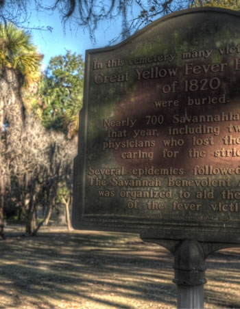 Yellow Fever Plaque in Colonial Park Cemetery
