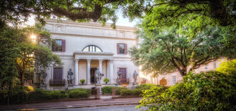 The Telfair Museum, one of Savannah's Art Museums, that can be found on Telfair Square.