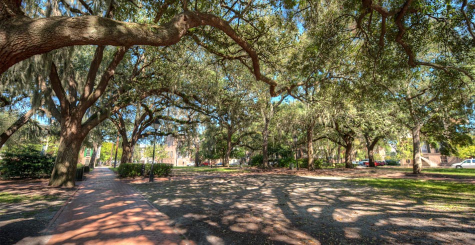 Calhoun Square, in Savannah Georgia